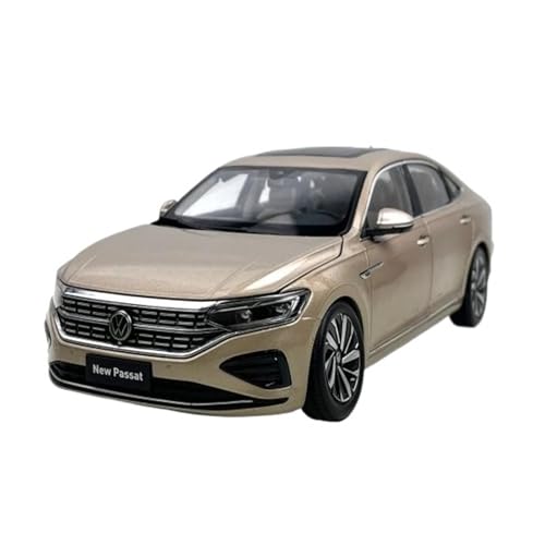Mini Auto Spielzeug 1:18 Für SAIC Volkswagen Passat 2022 Legierung Metall Sammlerauto Modell Replik Oldtimer Wohnkultur(Gold) von CYQOCD