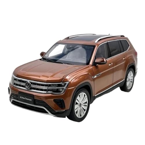 Mini Auto Spielzeug 1:18 Für SAIC Volkswagen Teramont Collectibles Modell 2021 Simulierte Legierungslimousine Überraschungsdisplay Wohnkultur(Brown) von CYQOCD