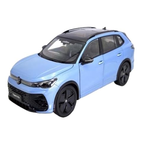 Mini Auto Spielzeug 1:18 Für SAIC Volkswagen Tiguan L Pro 2024 Sports Edition Legierung Sammlerlimousine Automodell Wohnkultur(Blue) von CYQOCD