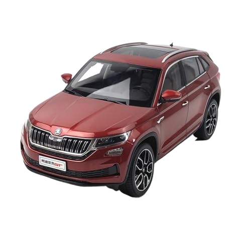 Mini Auto Spielzeug 1:18 Für Skoda Kodiaq GT Rot/schwarz Legierung Sammler Druckguss Auto Modell Erwachsene Sammlung Fahrzeug Wohnkultur(Red) von CYQOCD
