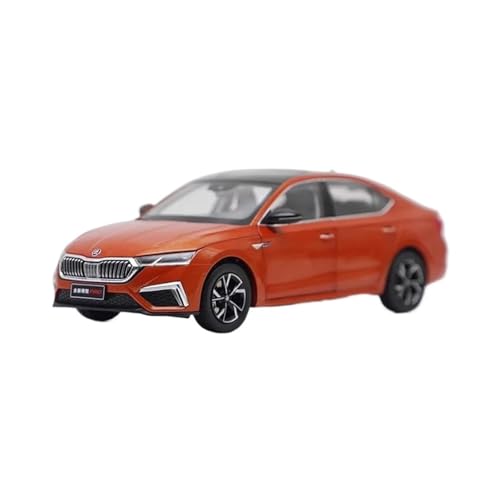 Mini Auto Spielzeug 1:18 Für Skoda Octavia PRO 2021 Legierung Auto Modell Simulation Mini Metall Fahrzeug Display Wohnkultur(Orange) von CYQOCD
