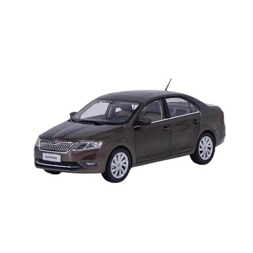 Mini Auto Spielzeug 1:18 Für Skoda Rapid 2018 Legierung Maßstab Auto Modell Simulation Spielzeug Sammlung Statische Metall Dekoration Wohnkultur(Brown) von CYQOCD
