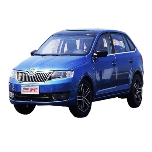Mini Auto Spielzeug 1:18 Für Skoda Rapid Spaceback Alloy Wagon Automodell Diecast Reisefahrzeuge Für Freunde Und Familie Wohnkultur(Blue) von CYQOCD