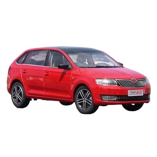 Mini Auto Spielzeug 1:18 Für Skoda Rapid Spaceback Alloy Wagon Automodell Diecast Reisefahrzeuge Für Freunde Und Familie Wohnkultur(Red) von CYQOCD