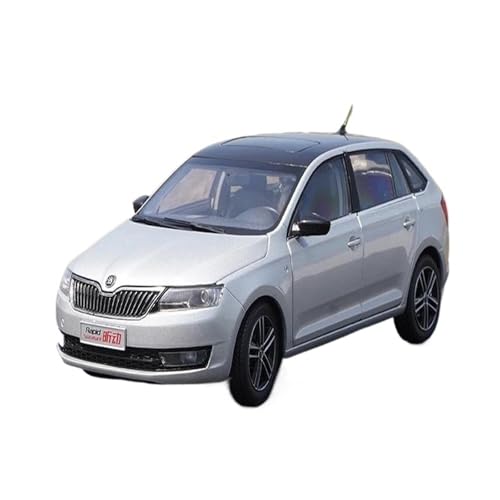 Mini Auto Spielzeug 1:18 Für Skoda Rapid Spaceback Alloy Wagon Automodell Diecast Reisefahrzeuge Für Freunde Und Familie Wohnkultur(White) von CYQOCD