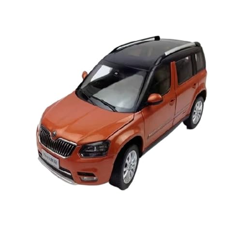 Mini Auto Spielzeug 1:18 Für Skoda Yeti City Edition SUV Blau/Orange Legierung Großformat Druckguss Auto Realistische Handwerk Wohnkultur(Orange) von CYQOCD