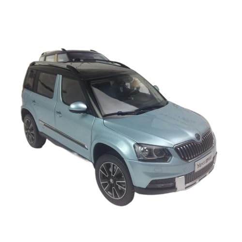 Mini Auto Spielzeug 1:18 Für Skoda Yeti SUV Braun/blau/braun Legierung Mini Dekoration Auto Modell Urlaub Überraschung Wohnkultur(Blue) von CYQOCD