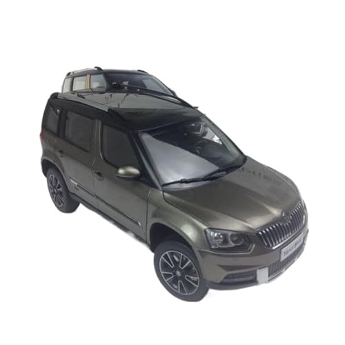 Mini Auto Spielzeug 1:18 Für Skoda Yeti SUV Braun/blau/braun Legierung Mini Dekoration Auto Modell Urlaub Überraschung Wohnkultur(Gray) von CYQOCD