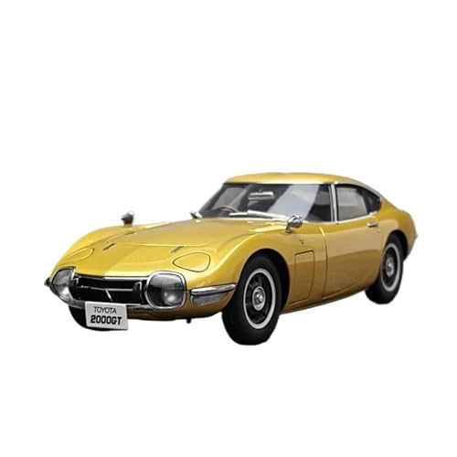 Mini Auto Spielzeug 1:18 Für Toyota 2000GT 1967 Statisches Legierungsautomodell Geburtstagsparty-Überraschungssammlungsmodell Wohnkultur(Gold) von CYQOCD