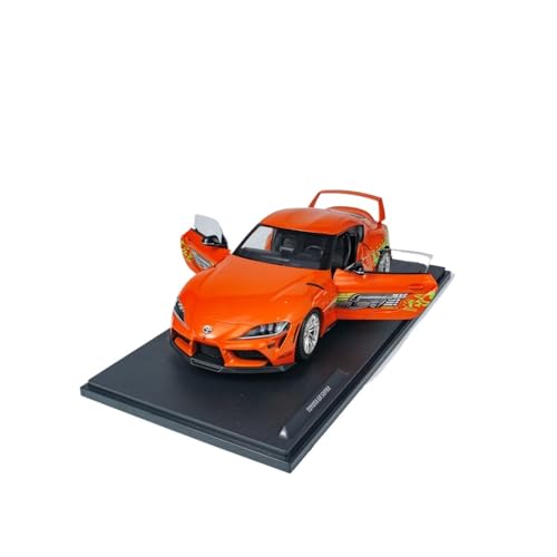 Mini Auto Spielzeug 1:18 Für Toyota GR Supra Tribute Orange Sammlerstück Druckguss-Automodell Indoor- Und Outdoor-Spielzeug Wohnkultur von CYQOCD