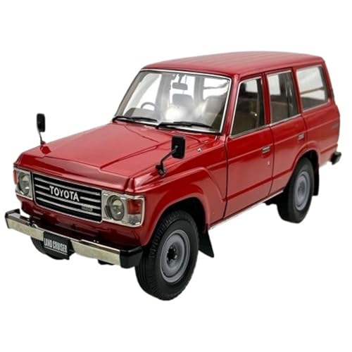 Mini Auto Spielzeug 1:18 Für Toyota Land Cruiser LC60 Geländewagen Legierung Dekoration Automodell Replik Oldtimer Wohnkultur(Red) von CYQOCD