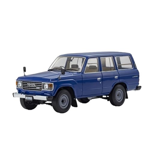Mini Auto Spielzeug 1:18 Für Toyota Land Cruiser LC60 Großformatiges Legierungsautomodell Druckguss-Sammeldisplay Wohnkultur(Blue) von CYQOCD