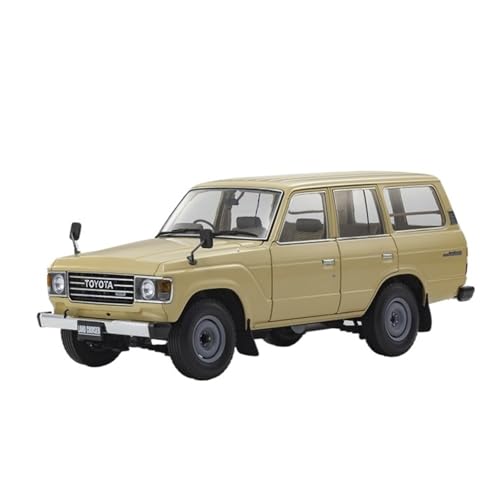 Mini Auto Spielzeug 1:18 Für Toyota Land Cruiser LC60 Großformatiges Legierungsautomodell Druckguss-Sammeldisplay Wohnkultur(Yellow) von CYQOCD
