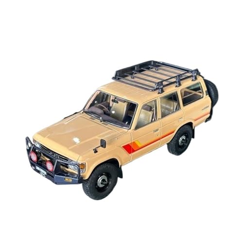 Mini Auto Spielzeug 1:18 Für Toyota Land Cruiser LC60 Land Cruiser Geländewagen Legierung Realistisches Design Automodell Wohnkultur(Yellow) von CYQOCD