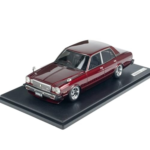 Mini Auto Spielzeug 1:18 Für Toyota MarkⅡ Sedan Grande (MX41) Miniaturfahrzeug Druckgussautomodell Rot Vintage Dekoration Wohnkultur von CYQOCD