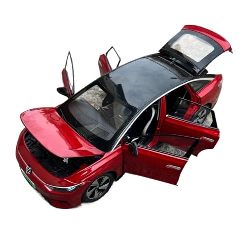 Mini Auto Spielzeug 1:18 Für Volkswagen ID.7 Legierung Automodell Coupé Ornamente Vizzion Simulation Dekorationen Spielzeug Display Wohnkultur(Red) von CYQOCD