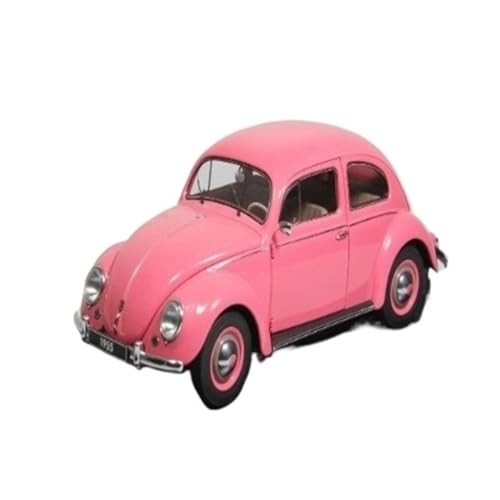 Mini Auto Spielzeug 1:18 Für Volkswagen Käfer 1955 Pinkes Sammlermodell Aus Aluminium Limitiert Auf 1000 Seltene Fahrzeugornamente Wohnkultur von CYQOCD