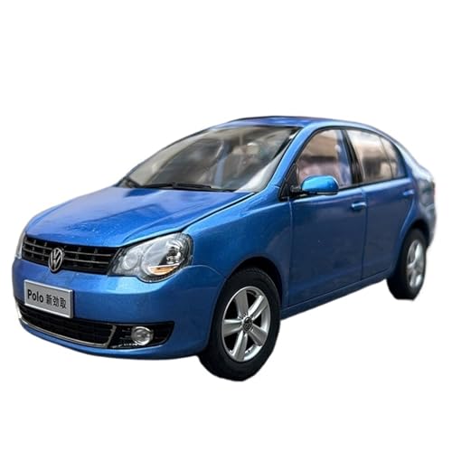 Mini Auto Spielzeug 1:18 Für Volkswagen Polo 3-Box-Legierung Auto Druckguss Maßstabmodell Adult Collection Ornament Spielzeug Wohnkultur(Blue) von CYQOCD