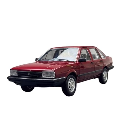 Mini Auto Spielzeug 1:18 Für Volkswagen Santana 1983 Passat B2 Legierung Mehrfarbiges Automodell Retro-Limousine Dekorative Ornamente Wohnkultur(Red) von CYQOCD
