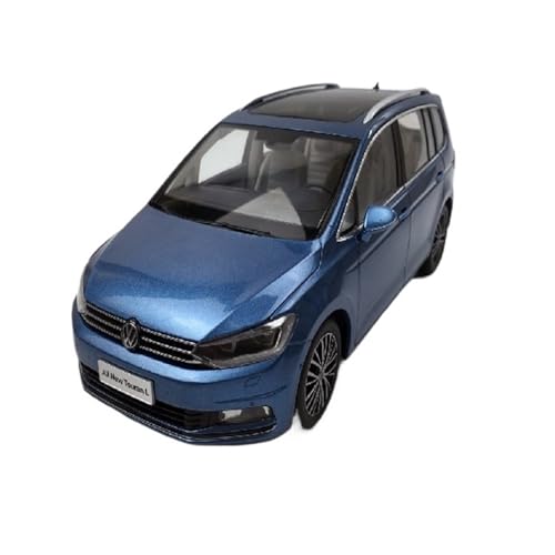 Mini Auto Spielzeug 1:18 Für Volkswagen Touran L Blau/orange/braun Legierung Innen Sammler Auto Modell Ausstellung Wohnkultur(Blue) von CYQOCD