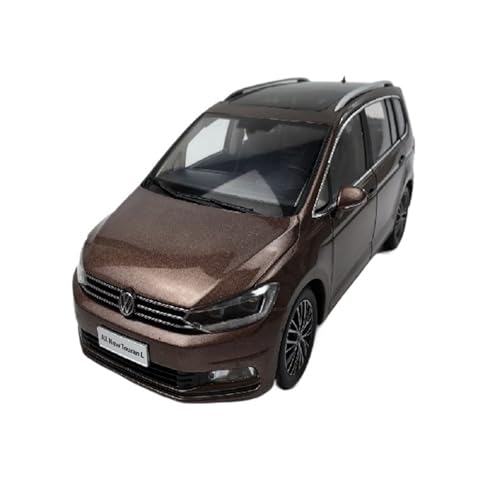 Mini Auto Spielzeug 1:18 Für Volkswagen Touran L Blau/orange/braun Legierung Innen Sammler Auto Modell Ausstellung Wohnkultur(Brown) von CYQOCD