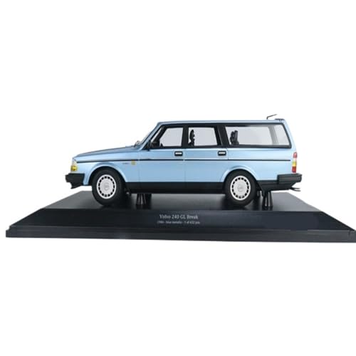 Mini Auto Spielzeug 1:18 Für Volvo 240 GL 1986 Dreifarbiges Versiegeltes Automodell Aus Legierung Realistische Fahrzeug-Druckgusssammlung Wohnkultur(Blue) von CYQOCD