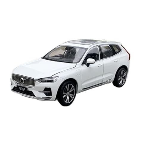 Mini Auto Spielzeug 1:18 Für Volvo XC60 2022 SUV Legierung Auto Modell Souvenir Diecast Sammeln Fahrzeug Spielzeug Wohnkultur(White) von CYQOCD