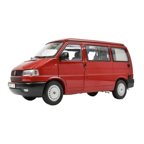 Mini Auto Spielzeug 1:18 Für Vw T4b Westfalia Legierung Volle Offene Klassische Van Modell Camping Bus Hobby Sammlung Ornamente Wohnkultur(Red) von CYQOCD