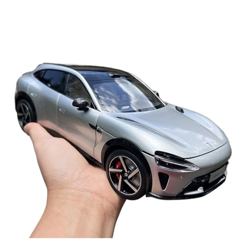 Mini Auto Spielzeug 1:18 Für Xiaomi Auto YU7 Home Legierung Automodell Simulation Realistisches Statisches Fahrzeug Druckguss-Spielzeug Wohnkultur(Silver) von CYQOCD