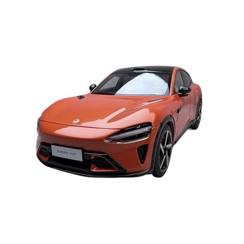 Mini Auto Spielzeug 1:18 Für Xiaomi YU7 Legierung Druckguss Dekorative Auto Modell Orange Innen Dekoration Modell Spiel Spielzeug Wohnkultur von CYQOCD