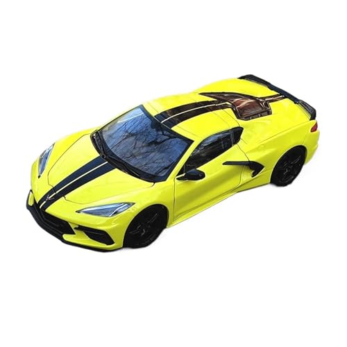 Mini Auto Spielzeug 1:24 Für 2020 Chevrolet Corvette Sportwagen Legierung Auto Spielzeug Metallfahrzeug Für Freunde Und Familie Wohnkultur(Yellow) von CYQOCD