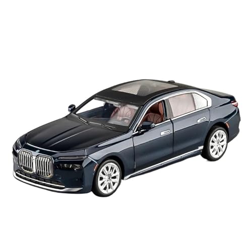 Mini Auto Spielzeug 1:24 Für BMW I7 G70 Limousine Legierung Modellauto Spielzeug Metallguss Sound Und Licht Fahrzeug Spiel Wohnkultur(Black) von CYQOCD