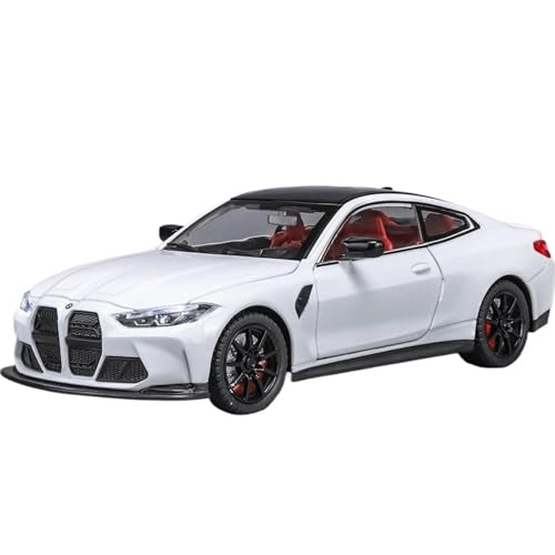 Mini Auto Spielzeug 1:24 Für BMW M4 IM Supercar Legierung Muscle-Car-Modell Sound Und Licht Auto Spielzeug Für Männer Fahrzeug Wohnkultur(White) von CYQOCD