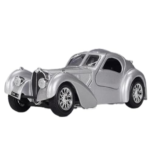 Mini Auto Spielzeug 1:24 Für Bugatti 1936 Legierung Automodell Druckguss Sammlerspielzeug Fahrzeuge Outdoor Spielen Silber Wohnkultur von CYQOCD