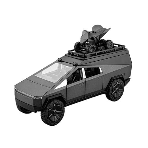 Mini Auto Spielzeug 1:24 Für Cybertruck RV Legierung Modell Auto Spielzeug Camping Metall Sound Und Licht Auto Spielzeug Sammlung Wohnkultur(Gray) von CYQOCD