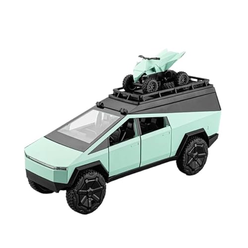 Mini Auto Spielzeug 1:24 Für Cybertruck RV Legierung Modell Auto Spielzeug Camping Metall Sound Und Licht Auto Spielzeug Sammlung Wohnkultur(Green) von CYQOCD