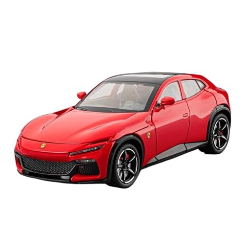 Mini Auto Spielzeug 1:24 Für Ferrari Purosangues FUV SUV Legierung Sportwagen Modell Spielzeug Sound Licht Simulation Indoor Spiele Wohnkultur(Red) von CYQOCD