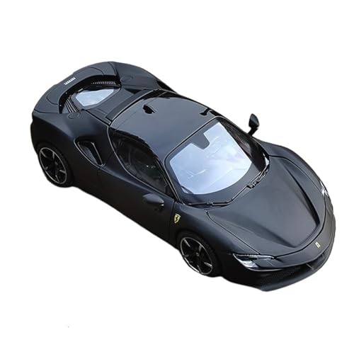 Mini Auto Spielzeug 1:24 Für Ferrari SF90 Sportwagen Ornamente Simulation Legierung Automodell Spielzeug Party Überraschung Display Wohnkultur(Black) von CYQOCD