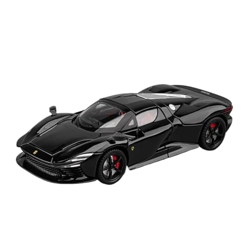 Mini Auto Spielzeug 1:24 Für Ferrari SP3 Daytona Legierung Sport Auto Modell Simulation Racing Super Sound Licht Spielzeug Wohnkultur(Black) von CYQOCD