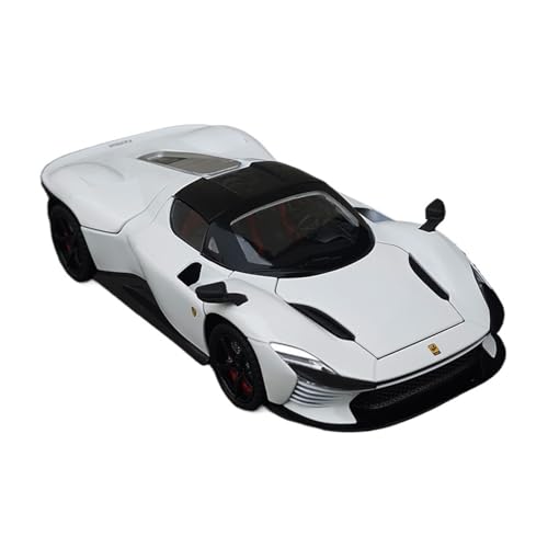 Mini Auto Spielzeug 1:24 Für Ferrari SP3 Legierungssportwagenmodell Mit Ton- Und Licht-Rückziehfunktion Autospielzeug Wohnkultur(White) von CYQOCD