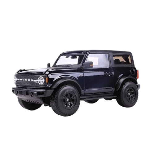 Mini Auto Spielzeug 1:24 Für Ford Bronco Rahmenlose Tür SUV Geländewagen Realistisches Design Proportionen Legierung Automodell Wohnkultur(Blue) von CYQOCD