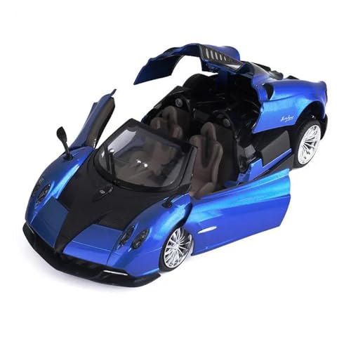 Mini Auto Spielzeug 1:24 Für Pagani Huayra Roadster Diecast High Light Superfast Automodell Metall Miniaturspielzeug Wohnkultur(Blue) von CYQOCD