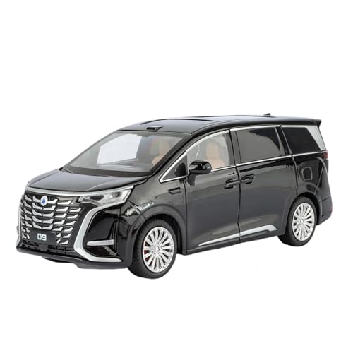 Mini Auto Spielzeug 1:24 Für Tengshi D9 Legierung Modell Pullback Sound Und Licht MPV Business Auto Modell Ornamente Wohnkultur(Black) von CYQOCD