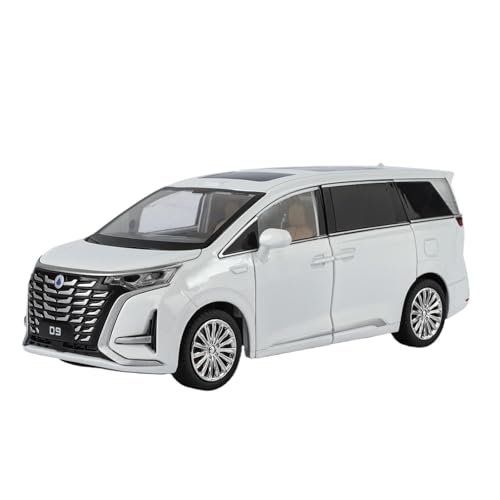 Mini Auto Spielzeug 1:24 Für Tengshi D9 Legierung Modell Pullback Sound Und Licht MPV Business Auto Modell Ornamente Wohnkultur(White) von CYQOCD