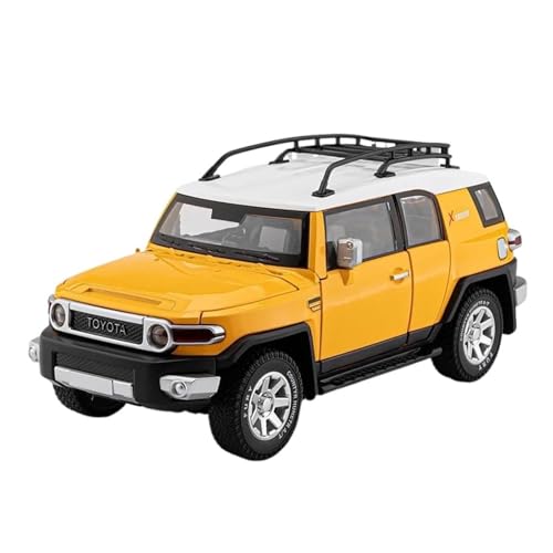 Mini Auto Spielzeug 1:24 Für Toyota FJ Cruiser SUV Legierung Modell Auto Spielzeug Maßstab Metall Sound Und Licht Spielzeug Souvenir Spiel Wohnkultur(Yellow) von CYQOCD