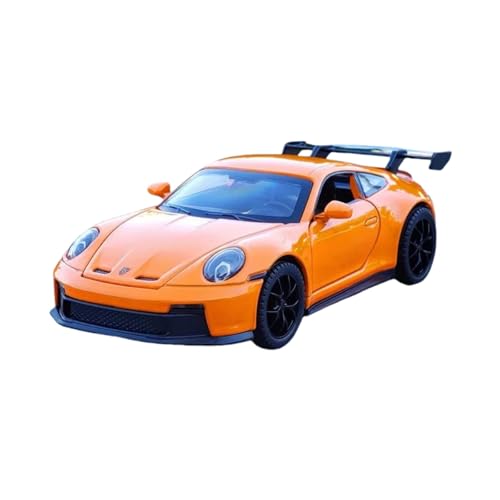 Mini Auto Spielzeug 1:32 Für 911 GT3 Metalllegierung Modellauto Supercar Spielzeug Sound Und Licht Fensteranzeige Wohnkultur(Orange) von CYQOCD