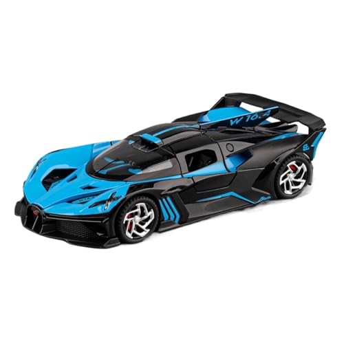 Mini Auto Spielzeug 1:32 Für Bugatti Firestar Legierung Automodell Pullback/Sound Und Licht Spielzeugauto Überraschung Für Männer Wohnkultur(Blue) von CYQOCD