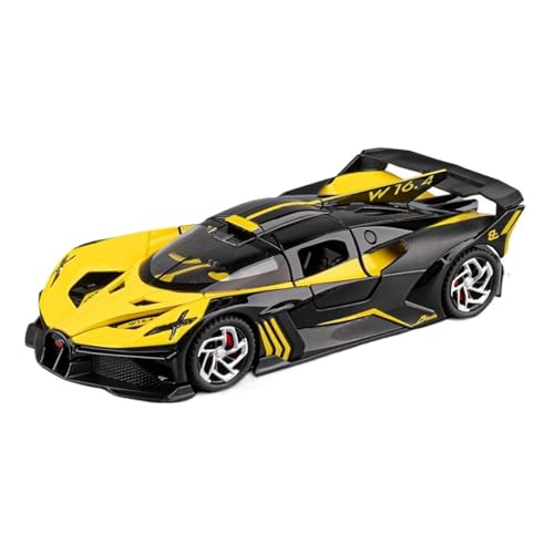 Mini Auto Spielzeug 1:32 Für Bugatti Firestar Legierung Automodell Pullback/Sound Und Licht Spielzeugauto Überraschung Für Männer Wohnkultur(Yellow) von CYQOCD
