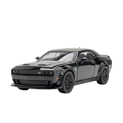 Mini Auto Spielzeug 1:32 Für Dodge Charger Challenger Hellcat Redeye Scale Druckguss-Automodell Mit Sound-Licht-Spielzeug Wohnkultur(Black) von CYQOCD