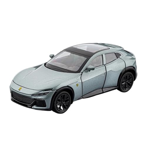 Mini Auto Spielzeug 1:32 Für Ferrari Purosangues FUV SUV Legierung Sportwagen Modell Druckguss Racing Mit Sound Und Licht Spielzeug Wohnkultur(Silver) von CYQOCD